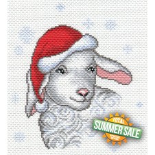 Схема для вышивания крестиком "Снежная овечка"
